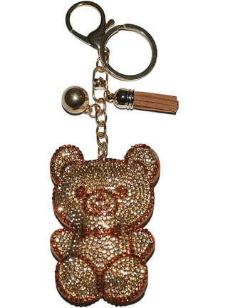 Deyuer Key Chain Cartoon Jelly Color Bear Unisex Multipurpose Letter Key  Ring Holder Bag Decoration 