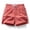 Watermelon Red, variant on HAIJIE Womens 2026 Summer Swim Casual Shorts Adjustable Ruched Side Bikini Shorts Women's Shorts for Girlfriend Elastic Waist Embroidered Ruffle Shorts