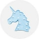 thumbnail image 1 of Lampara de noche luz LED PANEL DECORATIVO FIGURA LUMINOSA UNICORNIO azul, 1 of 2