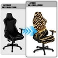 thumbnail image 5 of Xoenoiee Leopard Marble Pattern Game Chair Cover with 1 Pair Armrest Cover, Anti-Scratch Protection Rotating Chair Slipcovers, Stretchy Covers for Racing Gaming Chair, 5 of 7