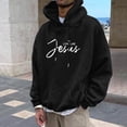 thumbnail image 2 of CONFREE Men's Hoodies Letter Prints Hoodies For Men Graphic Long Sleeve Casual Pullover Hooded Sweatshirts With Pockets, 2 of 6