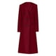 thumbnail image 2 of Abrigo pesado Gibobby de lana con doble botonadura y bolsillos para mujer Rojo XL, 2 of 4