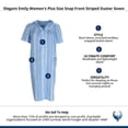 thumbnail image 5 of Elegant Emily  Snap Front Striped Duster Gown (Women's Plus), 5 of 5