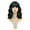 (Dark Green)LVHEI, variant on MORICA Curly Bob Wig with Bangs 12 inch Short Wavy Black Mix Light Blue Wigs for Women Bang Wig Synthetic Wigs with Bangs