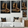 thumbnail image 4 of Designart Golden Mechanic High Heel II Canvas Wall Art, 4 of 5