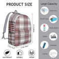 thumbnail image 3 of Abstract Plaid Pattern School Backpack, Retro Checkered Print Daypack with Colorful Geometric Design for Daily Use, 3 of 5