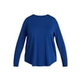thumbnail image 5 of Terra & Sky Women's Plus Size Crewneck Tee with Long Sleeves, Sizes 0X-5X, 5 of 5
