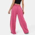 thumbnail image 4 of ICHUANYI Clearance Women's Casual Elastic Waist Drawstring Long Pants With Pocket(Hot Pink, S) ICHUANYI WER2023081401186, 4 of 8
