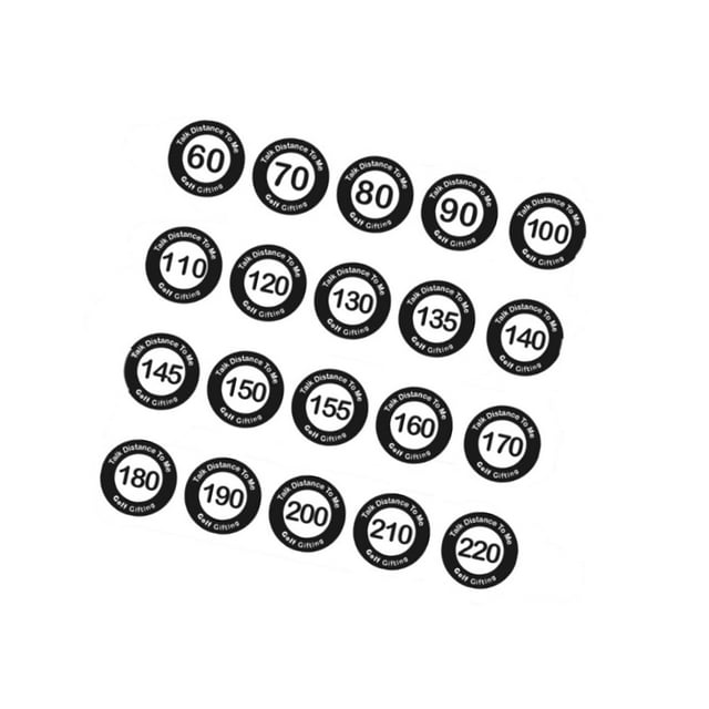20x marcador de Golf, marcador de distancia de Golf, regalos de golfistas reutilizables, equipo de Golf resistente al desgaste, marcadores de nombre negro