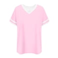 thumbnail image 6 of Busydd Womens Plus Size Tops S-5XL Fashion Oversized Crisscross V Neck Summer Tops Tee Casual Comfy Short Sleeve Going Out T Shirts for Women 3XL, 6 of 6