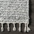 thumbnail image 2 of nuLOOM Sadie Moroccan Diamond Tassel Shag Area Rug, 8' 10" x 12', White, 2 of 2