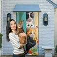 thumbnail image 3 of Cat-Themed Door Cover, 6x2.9ft Happy International Cat Day Door Banner, Cute Animal Door Decoration, Vibrant Home Decor for Kids Room, Nursery, Living Room, 3 of 6