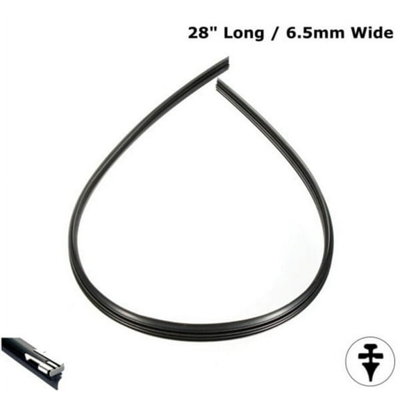 Universal 28" 70cm Cut Size Vehicle Replacement Rubber Wiper Blade Refill