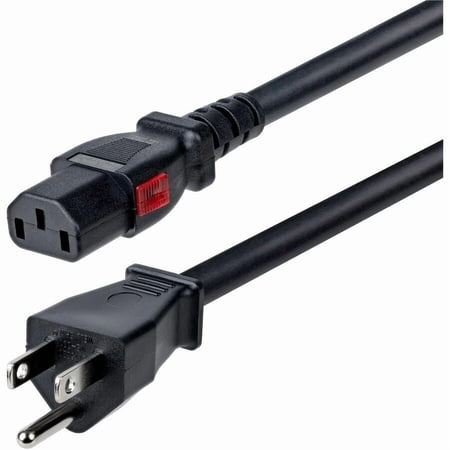 StarTech 3ft (91cm) Heavy Duty Power Cord NEMA 5-15P to Locking C13 125V 15A 14AWG Replacement AC Power Cable UL Listed TAA