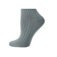 thumbnail image 6 of Sierra Socks Bow pattern Hi-Bulk Acrylic Crew Women's Socks(Shoe Size: 4-10,Grey), 6 of 7