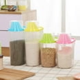 thumbnail image 1 of CNKOO 4pcs Coarse Cereals Storage Box Organizer Plastic Grains Dried Food Storage Case Container  2.5L, 1 of 9