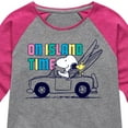 thumbnail image 3 of Peanuts - On Island Time - Toddler And Youth Girls Raglan Graphic T-Shirt, 3 of 5