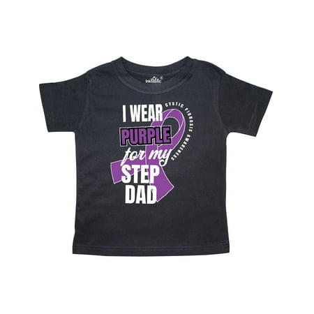 

Inktastic I Wear Purple For My Step Dad Cystic Fibrosis Awareness Gift Toddler Boy or Toddler Girl T-Shirt