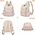 thumbnail image 3 of Sunyuer Daily Use Backpack Purse for Women PU Leather Travel Back Pack Fashion Multipurpose Design Shoulder Bags Handbag, 3 of 8