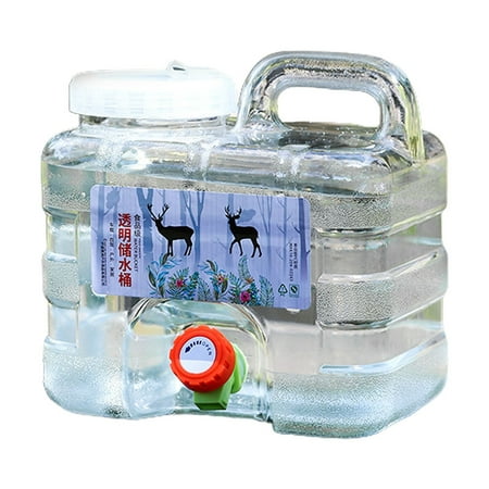 

Water Container with Faucet Drink Dispenser for Fridge Camping Water Storage Jug
