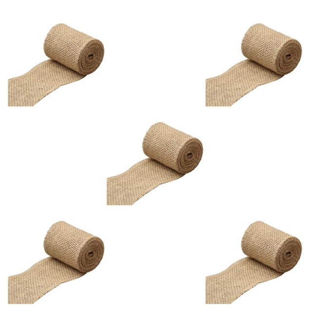 Kearding 1 rollo de cintas de yute, accesorios decorativos prácticos para ropa, manualidades DIY bonitas, cinta para ropa, Color verdadero Color verdadero 6*200cm 5Conjunto