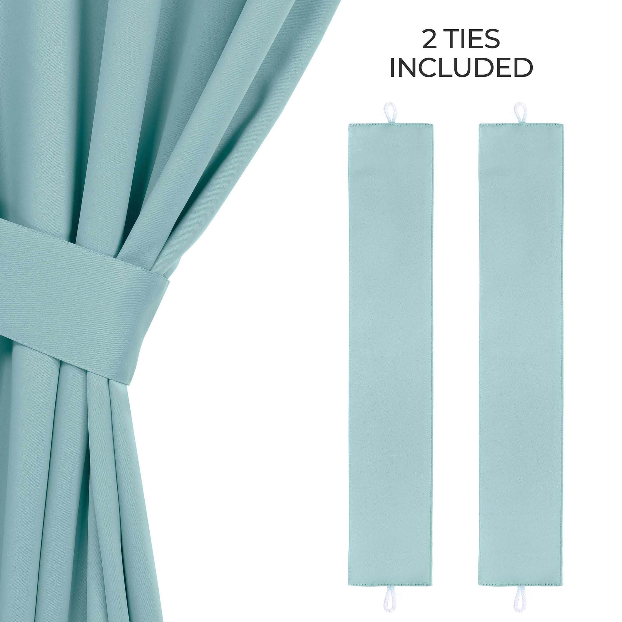 Superior Blackout Solid Light Filtering Grommet Curtain Panel Set, 46" x 96", Green Lily