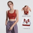 thumbnail image 4 of Sujetador deportivo para mujer, Top de realce sin aros con hebilla ajustable, poliéster, entrenamiento de Yoga, trote, ropa interior deportiva, gimnasio de talla grande XXL, 4 of 5