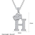 thumbnail image 5 of 925 Sterling Silver Initial Letter A-Z Pendant Necklace for Women Crown Alphabet Chain Necklace for Mother Gift Jewelry, 5 of 5