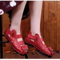 thumbnail image 5 of XIHAHA, zapatos planos de cuero genuino con fondo suave para mujer, sandalias de ocio con personalidad para mujer, sandalias Retro hechas a mano, 5 of 5