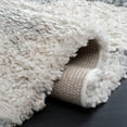 thumbnail image 5 of SAFAVIEH Fontana Shag Darius Abstract Plush Area Rug, Grey/Ivory, 6'7" x 6'7" Square, 5 of 8