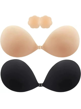 Strapless Bra for Big Busted Women Wireless Push-Up Yoga Bra Lace Beige 75C  