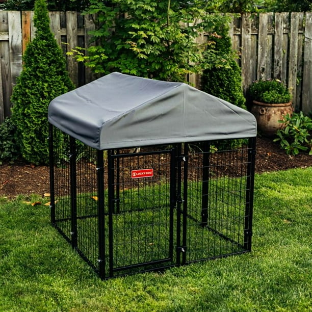 Lucky Dog STAY Series Studio Jr. 4x4x4.3 Foot Steel Frame Villa