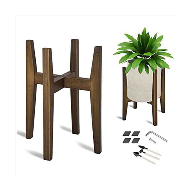 Support pour Plantes Ajustable Moderne Supports pour Plantes d'Intérieur Porte-Fleurs d'Angle pour Intérieur Extérieur Convient aux Pots de 18 à 30 cm