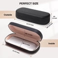 thumbnail image 2 of Funda para gafas Marvolia Hard Shell, tamaño grande, piel sintética, color negro, 2 of 7