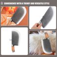 thumbnail image 3 of OUNONA Funny Mini Wallet for Women Grey Plush Organization 1Pcs, 3 of 8