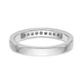 thumbnail image 5 of Solid 14K White Gold Nine Stone Diamond Channel Set Wedding Band Ring Size 7 (.153 cttw.), 5 of 8