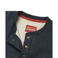 thumbnail image 3 of Coleman Men's 1/4 Snap Sherpa Lined Waffle Relaxed Fit Henley Shirt (Indigo Heather, L), 3 of 4