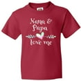 thumbnail image 3 of Inktastic Nana and Papa Love Me- Heart Grandchild Youth T-Shirt, 3 of 5