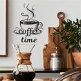 thumbnail image 7 of Kitchen Wall Decal Coffee Wall Decor Sticker, Black Coffee Decor For Coffee Bar And Coffee Station, Removable Kitchen Signs For Kitchen Decorations Wall Coffee Time 1*, 7 of 7