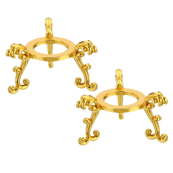 Uxcell Crystal Ball Stand, 2 Pack Sphere Display Stand Photography Props for 40 to 60mm Crystal Balls, Golden