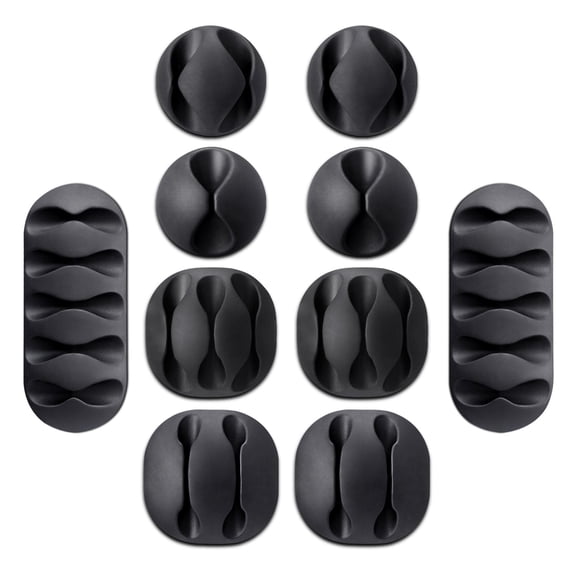 10 Pack Cable Reel Organizers, Cord Management Clips and Wire Holders for Desk, TIKA