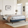 thumbnail image 3 of Modway Tessie Full Fabric Bed Frame with Squared Tapered Legs in Azure, 3 of 6