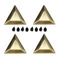 thumbnail image 3 of 4x botones traseros de tornillo de perno triangular para manualidades de cuero DIY decoración de bolsos 22x13mm - Bronce Zulema Tornillos de remache trasero, 3 of 8