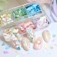 thumbnail image 6 of Yihuala 6 Gradient Shell Nails Decorations Shimmering Multicolor Effect Design Easy Application For Home Salon Art Projects, 6 of 10