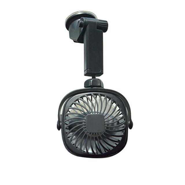 Car Fan with Suction Cup USB Rechargeable Wall Fan Personal USB Fan with 360 Degree Rotation