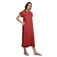 thumbnail image 5 of Moomaya Solid Round Neck Nursing Sleepwear For Women Cotton Nightdress, 5 of 6