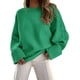 thumbnail image 1 of Suéter PRETTYGARDEN Oversized de Cuello Redondo Peludo Verde Talla M, 1 of 8