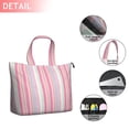 thumbnail image 2 of Pink and Green Striped Pattern Travel Tote Bags for Women Carry On,Large Weekender Bags for Women Travel,Multi Functional Duffle Bag for Work,Shopping,Sports, 2 of 5