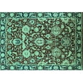 thumbnail image 1 of Ahgly Company Indoor Rectangle Oriental Turquoise Blue Industrial Area Rugs, 5' x 8', 1 of 4