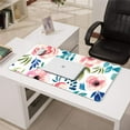 thumbnail image 3 of Pink Flowers with the Blue Leaves Mouse Pads Pad Mouse Waterproof Washable for Office Home Work Gaming Table Tables Mousepads Rubber Base Mousepad with Stitched Edges 35.4x15.7inches, 3 of 7